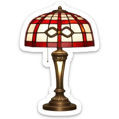 Tiffany lamp red sticker