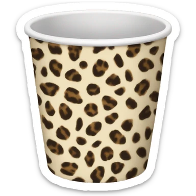 leopard print cup sticker