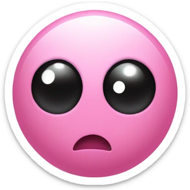 Pink ball (black oval Kirby eyes) sticker