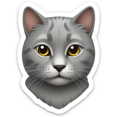 Gato gris cabreado sticker