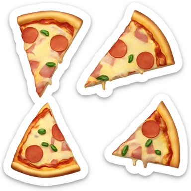 Pizza de jamón y queso tostada sticker