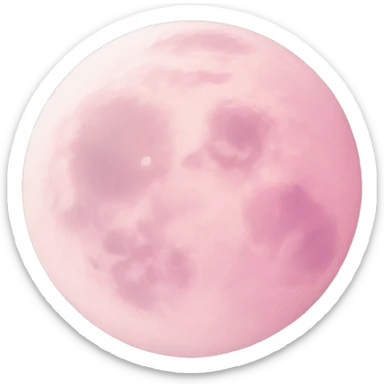pastel pink moon sticker