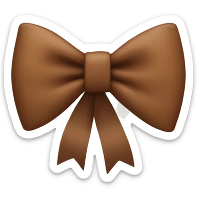 brown bow sticker