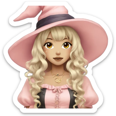 hime gyaru girl witch sticker