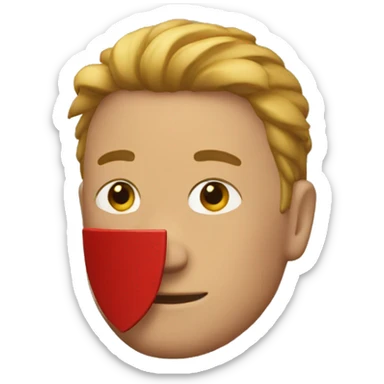 red shield twemoji sticker