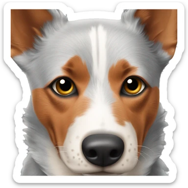 Red Australian cattle dog sticker