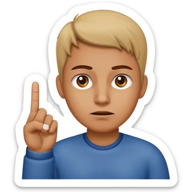 questioning look with middle finger sticker