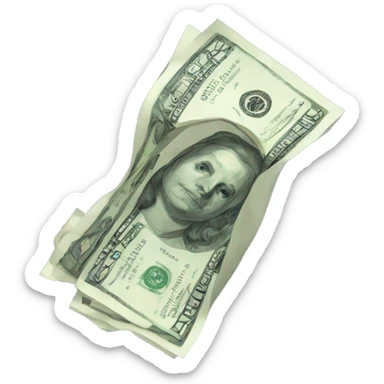 Generate a wad of bills sticker