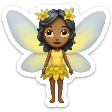 fairy with yellow wings  sticker