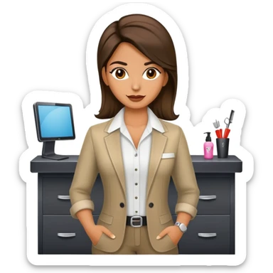 Hair salon manager Hispanic sticker