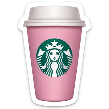 Pink starbuks sticker