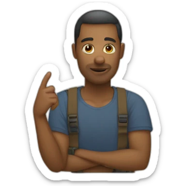 dedo mandando a callar sticker