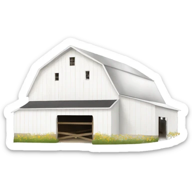a white barn sticker
