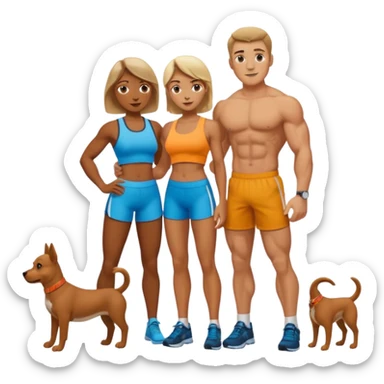 man and woman in doggy styles sticker
