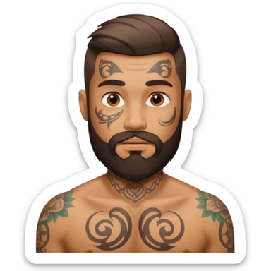 a tatooed man sticker