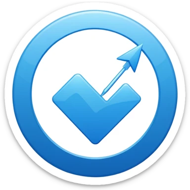 Mack a one Instagram blue tick in circle and aroows sticker