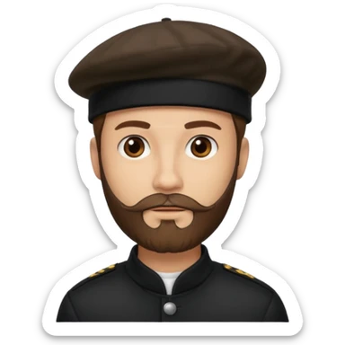 Man with Dark Beret – Brown beard, black beanie.






 sticker