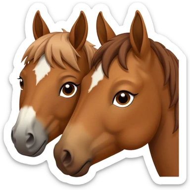 Horses cuddling sticker