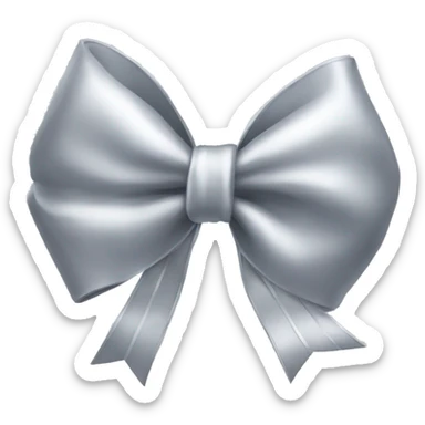 Singular silver bow  sticker