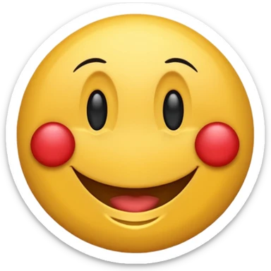 Smiley rond  qui rougis  parce qu’il est timide sans sourire  sticker