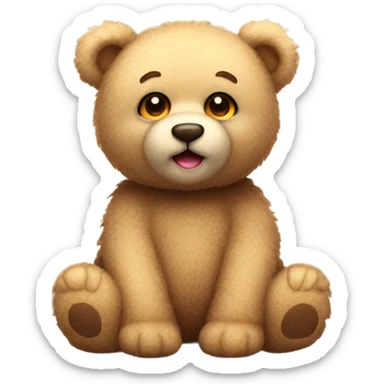 Cute teddy bear sticker