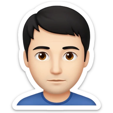 beyaz tenli siyah saçlı 35 yaş erkek sticker