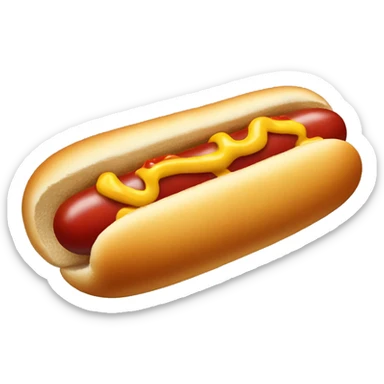 hotdog with ketchup and mustard sticker