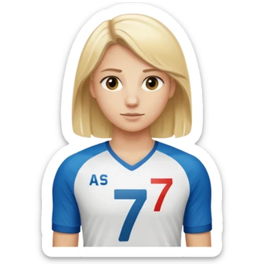 blonde Number 7 Printed Athlete sticker