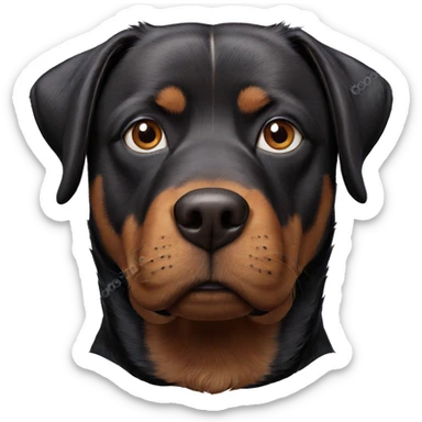 realistic dog with brown eyes sticker