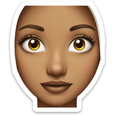 girl with really long eyelashes  sticker