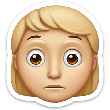 Can you make a pensive face emoji with the emoji having a little dih sticker
