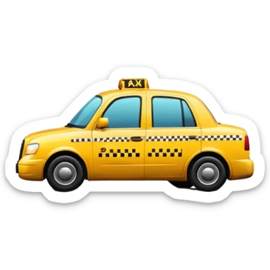 Taxi reflection + puddle, sticker