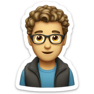 handsome genius sticker