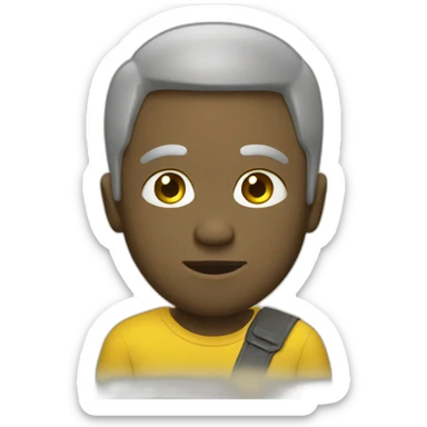 Un caca jaune qui attend sticker