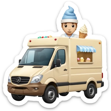 Sprinter 4500 van high roof delivery truck ice cream man sticker