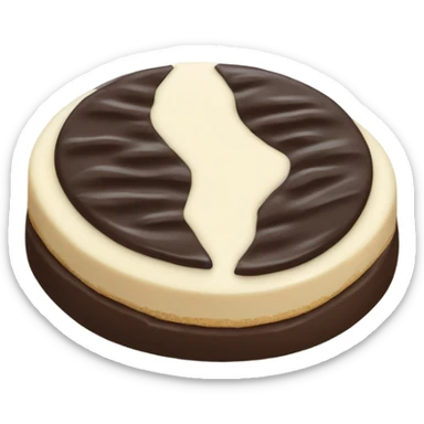 One Black and white cookie half and half equal sticker