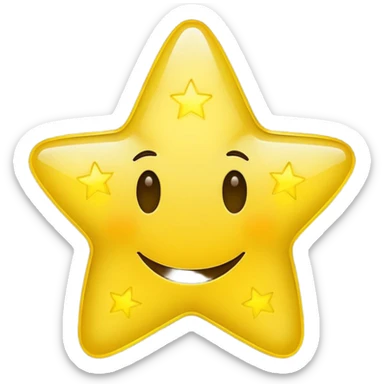 Smiley star sticker