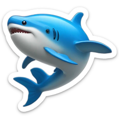 Un dauphin sur un hypocampe sticker