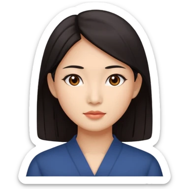 asian woman sticker
