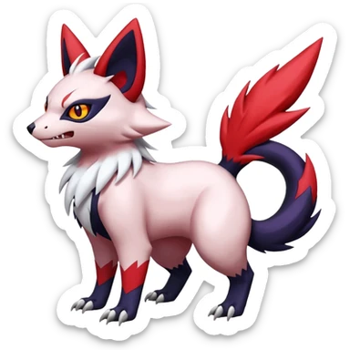 Nargacuga-Noibat-Zangoose-Litten-Torracat-fusion-Fakemon-Pokémon-creature  sticker