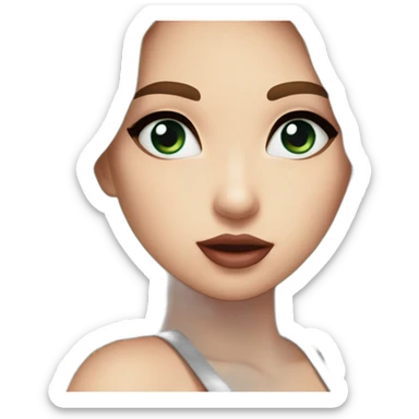 Katarina caucasian posing in fishnet bikini sfw sticker