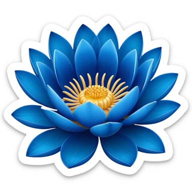 Blue lotus sticker
