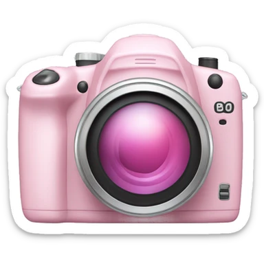 Pastel pink digital camera sticker