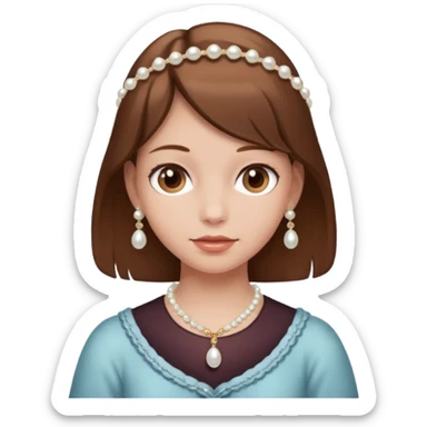 Pearl String Girl sticker