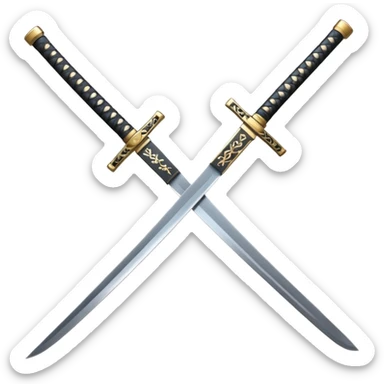 Famous Katana full chinese names. sticker