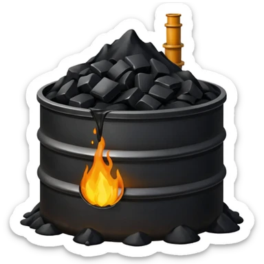 oil refining waste sticker