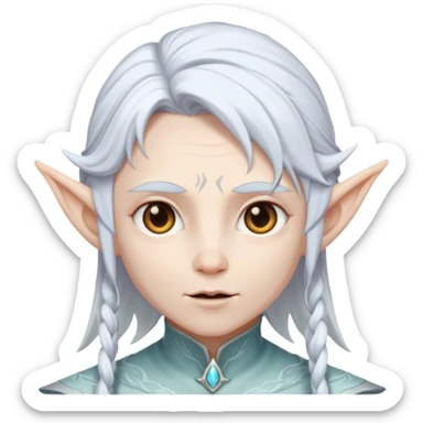 albino ice elf sticker