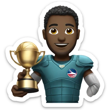 astro with trophy sticker