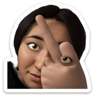 intense gaze of a boy sticker