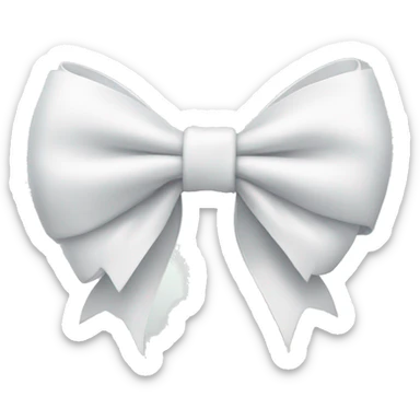 White bow sticker
